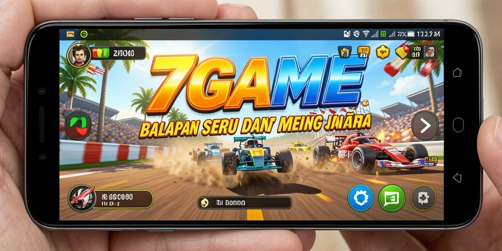 Gameplay seru 7GAME dengan balapan yang menantang dan kendaraan cepat.