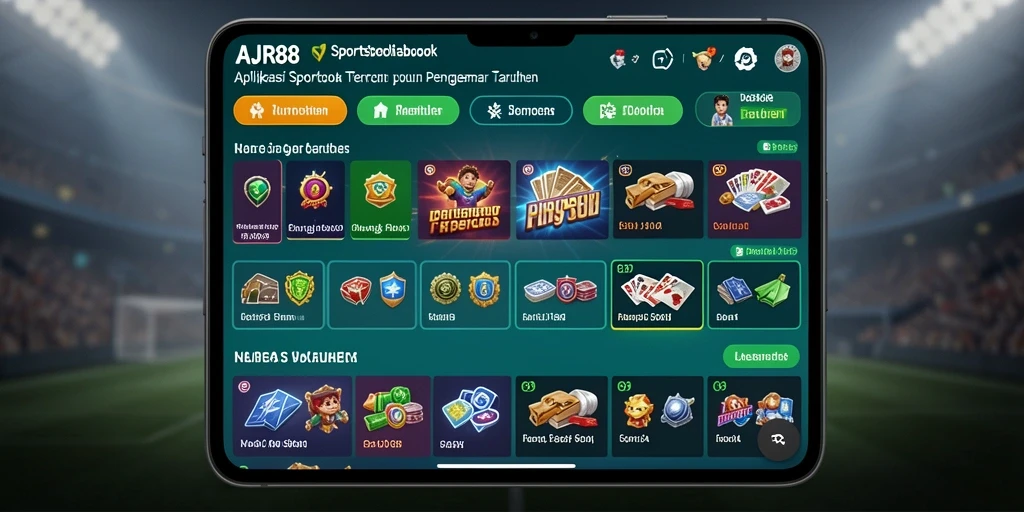 Tampilan gameplay AJR88 dengan berbagai opsi taruhan olahraga.