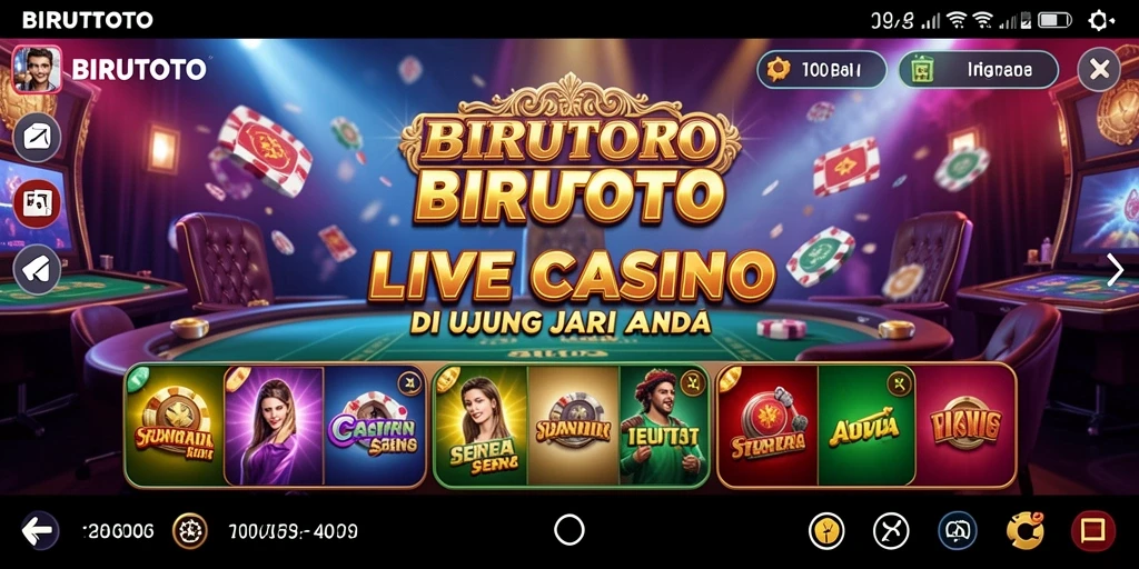 Tampilan gameplay Live Casino yang mendebarkan dan interaktif.