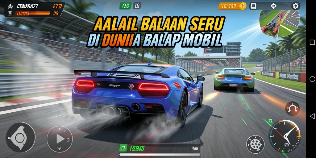 Screenshot gameplay CEMARA77 menampilkan balapan seru dan adrenalin tinggi.