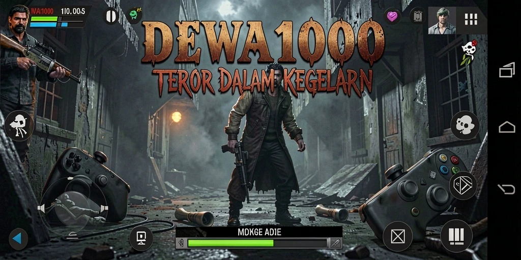 Tampak mendebarkan saat menjelajahi mansion berhantu di DEWA1000.