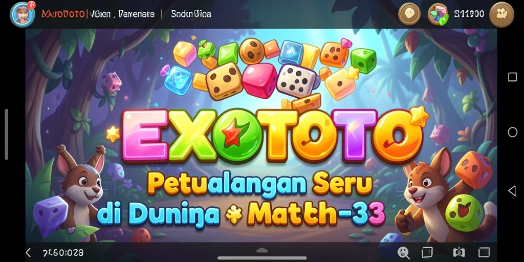 Gameplay seru EXOTOTO di dunia Match-3 yang penuh warna.