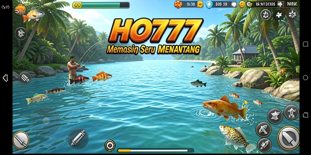 Screenshot menunjukkan momen seru dalam permainan memancing HO777.