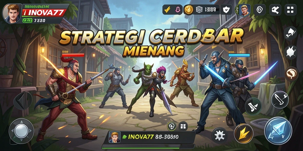 Tampilan gameplay menegangkan di INOVA77 dengan strategi yang kompleks.