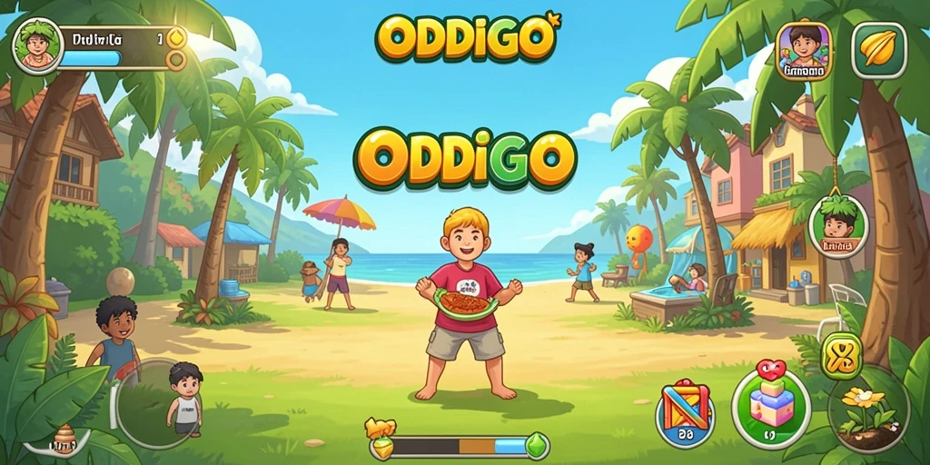 Tangkapan layar gameplay ODDIGO yang menyenangkan dan interaktif.