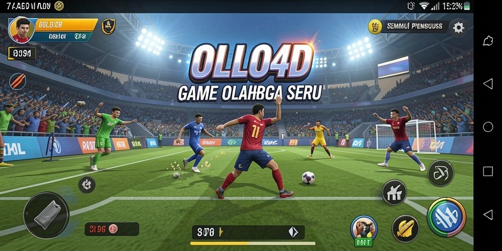 Screenshot utama OLLO4D menunjukkan gameplay olahraga yang seru dan kompetitif.