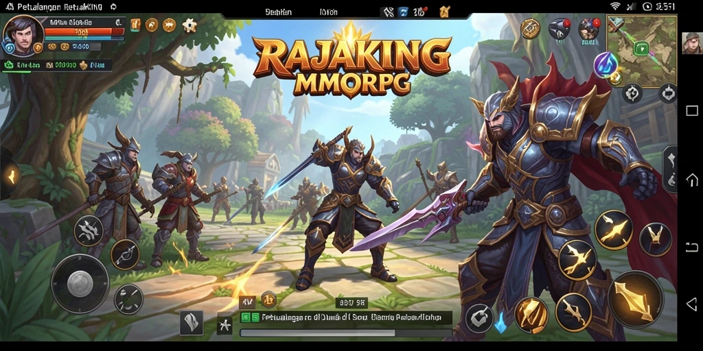Tampilan gameplay <strong>RAJAKING</strong> yang menakjubkan di dunia MMORPG.