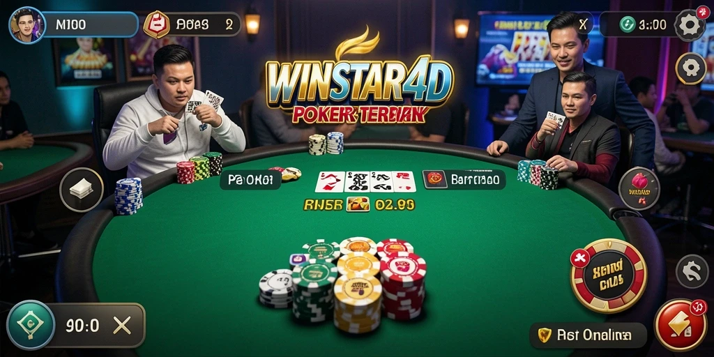 Screenshot permainan <strong>WINSTAR4D</strong> menampilkan aksi kartu yang mendebarkan.